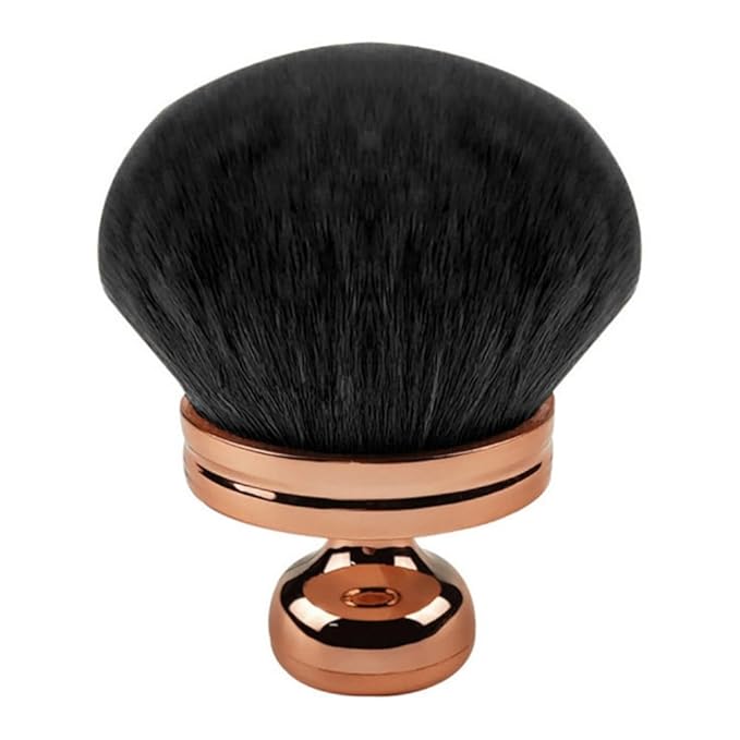 Extra Large Brush for Self Tanner and Body Makeup, Soft Synthetic Hair Brush for Foundation, Bronzer, Blusher, Self Tanning Lotion, Applicator for Face Body and Back (Black Rose Gold)