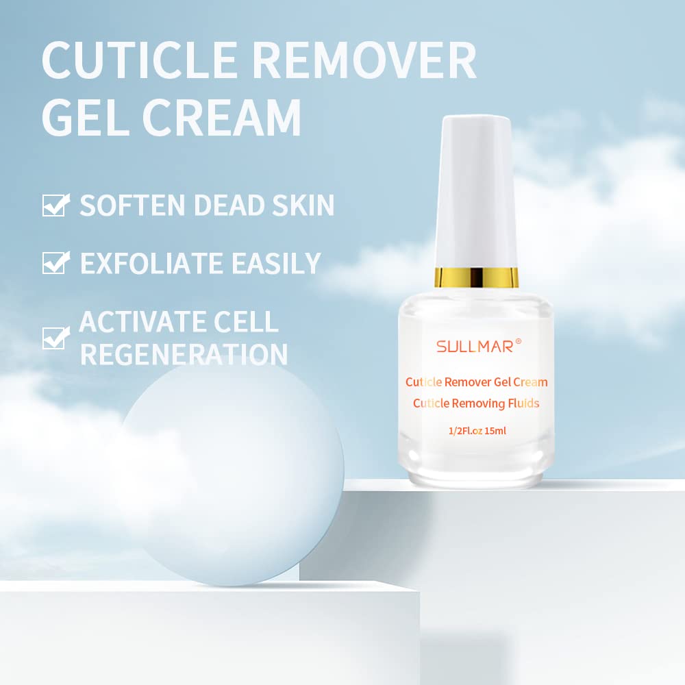 SULLMAR 4in1 Nail Hardener Nail Strengthener Nail Rescue Calcium Primer for Thin Nails Growth Nail Repair Nail Care Kit with Cuticle Oil Cuticle Remover Gel Cream