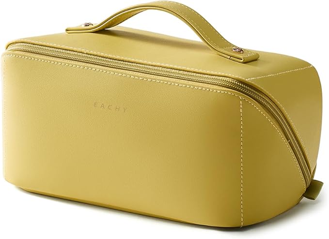 EACHY Travel Makeup Bag for Women, Personalized Initial J Cosmetic Bag