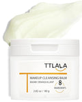 TTLALA Cleansing Balm, Only 8 Ingredients Makeup Remover Balm, Waterproof Eye Make Up Remover with Vitamin E, Gentle and Nourishing, Skin-friendly and Suitable for All Skin Types 2.82 oz