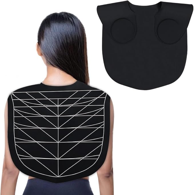 Derkerry Silicone Hair Cutting Guide Collar Waterproof Cutting Mat - Black