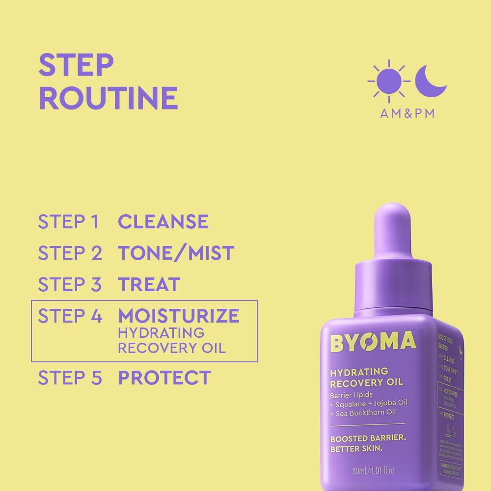 BYOMA Hydrating Recovery Oil, Ultra-Lightweight, Non-Greasy Oil (30ml)
