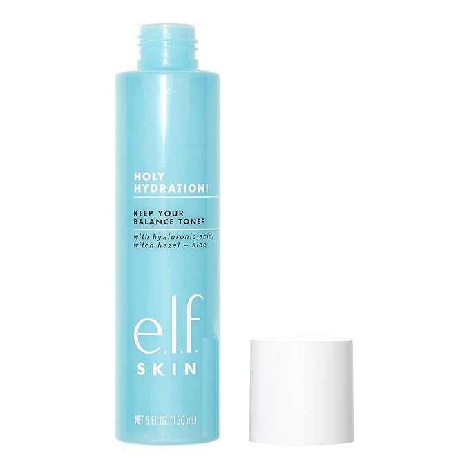 e.l.f. SKIN Keep Your Balance Toner, Gentle, Refreshing, Removes Makeup & Impurities, Hydrates, Cleanses, Soothes, Infused with Hyaluronic Acid, Witch Hazel and Aloe, 5.07 Fl Oz
