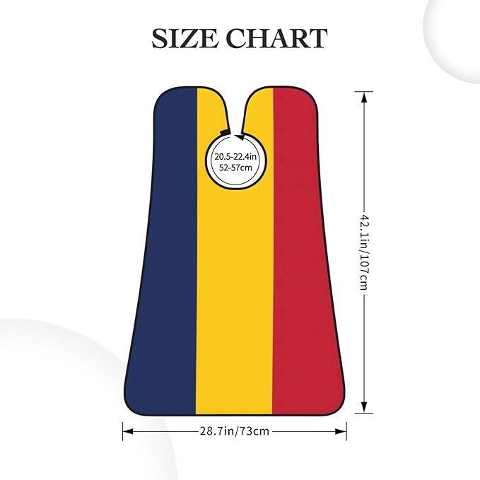 YQxwJL Flag Of Chad Print Beard Bib Shaving Apron, Beard Hair Trimming Cape Gift For Dad