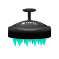 HEETA Scalp Massager Hair Growth, Soft Silicone Scalp Scrubber Shampoo Brush for Exfoliation, Dandruff Removal Head Massage Stress Relax, Wet & Dry Use for Thick Thin Curly Hair Care, Turquoise Black