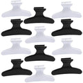BAHABY Hair Clips for Styling Sectioning 12 Pack Black White Butterfly Clamps Hair Claw Clips Pro Salon Hair Clips for Styling, Sectioning, Cutting and Coloring