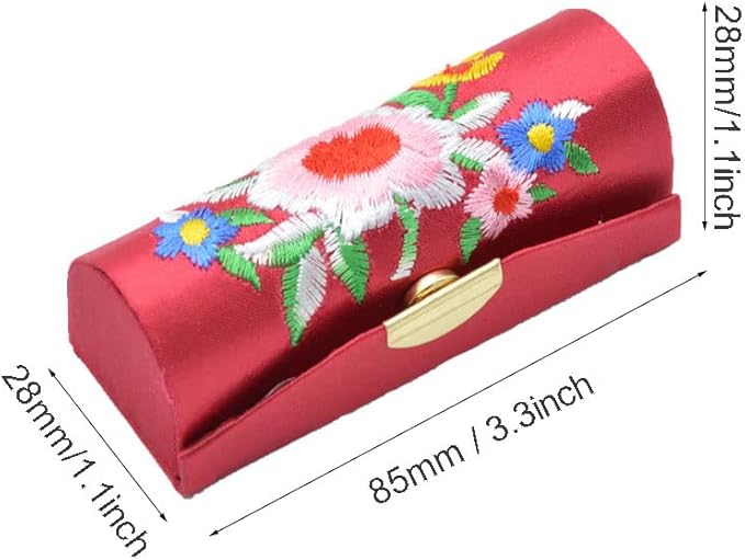 MIAO JIN Lipstick Case with Mirror Small Lipstick Holder for Purse