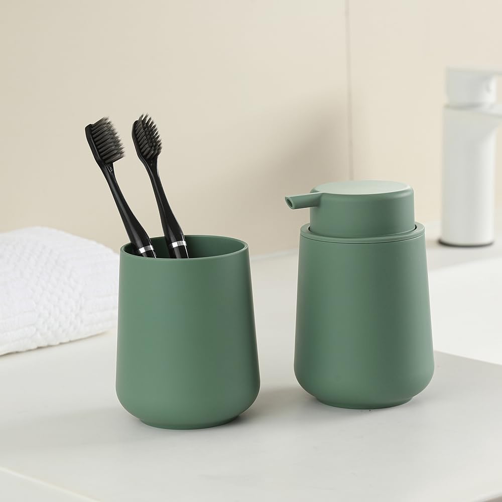 YAUKPH Sage Green Foaming Hand Soap Dispenser Plastic