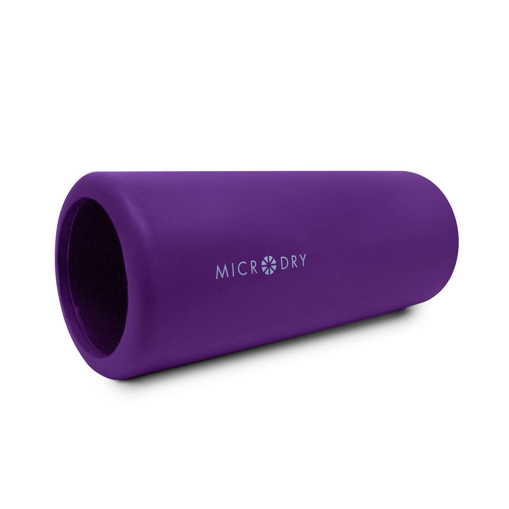 MICRODRY Deluxe Fitness Foam Back Roller for Muscle Relief, Roller for Yoga, Stretching, Deep Tissue Firm Massage & Trigger Point Release, Exercise Workout at Home or Gym, 13x5.3, Purple