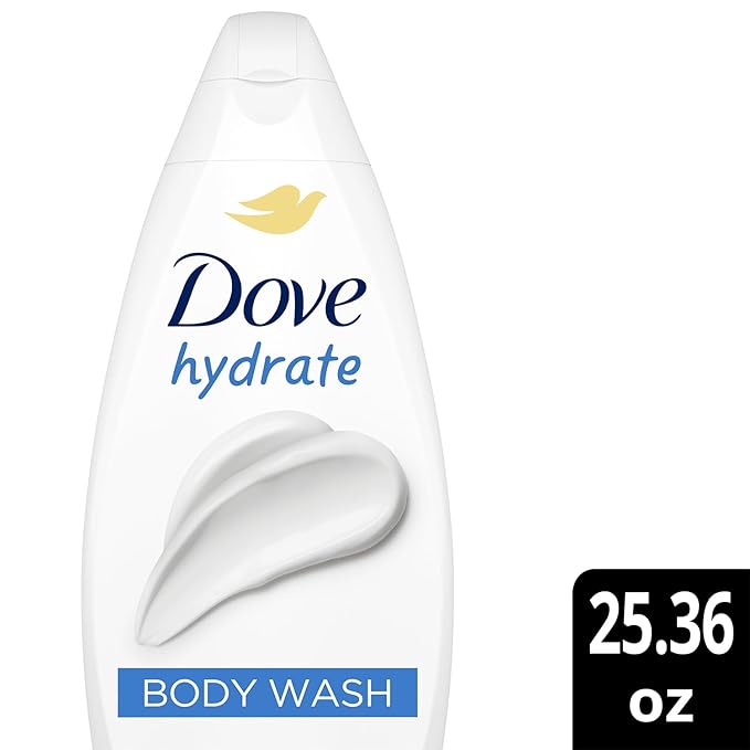 Dove Body Wash Hydrate 4-Pack – Moisturizing Cleanser for Smooth, Soft Skin, 25.36 Fl Oz Ea