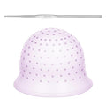 LIQWEI Punched Silicone Highlight Hair Cap with Needle, Professional Reusable Highlighting Poked Hole Caps with Hooks for Color Hair Salon Hairdressing Dyeing Staining Tools for Women Men