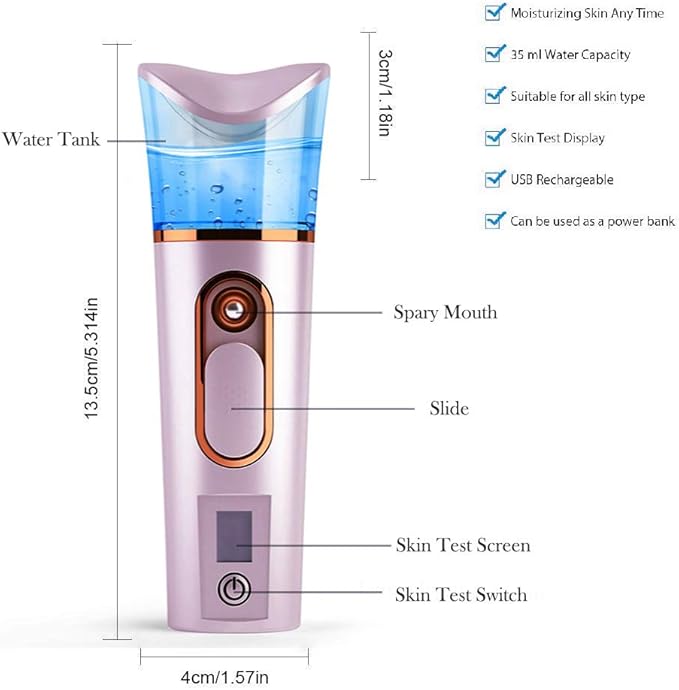 FANTEXY Nano Facial Mister with Skin Analyzer Moisture Tester