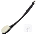 Body Back Scrubber – 17'' Long Handle Shower Brush, Durable Exfoliator for Dry & Wet Use, Deep Cleansing & Gentle Exfoliation for Smooth Skin – for Men, Women & Elderly (Black)