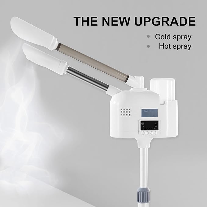Artist hand Facial Steamer Professional 2 in 1 Hot and Cold Facial Steamer for Esthetician, Face Steamer for Facial Deep Cleansing, Fast Heating Moisturizing for Beauty Salon Spa Home Use