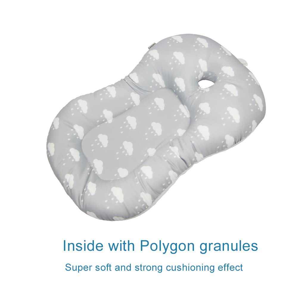 KAKIBLIN Baby Bath Mat, Baby Bath Pad, Soft Anti-Slip Babies Baths Insert