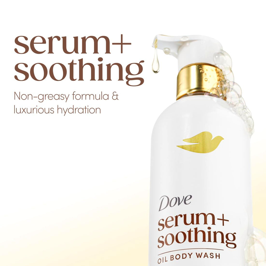 Dove Serum+ Soothing Oil Body Wash, Almond & Oil Sandalwood, 15.3 fl oz