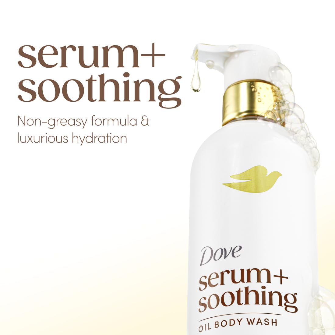 Dove Serum+ Soothing Oil Body Wash, Almond & Oil Sandalwood, 15.3 fl oz