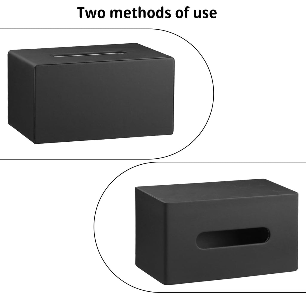 Extra Large Tissue Box Cover with Storage Tray,Rectangle Tissue Box Holder