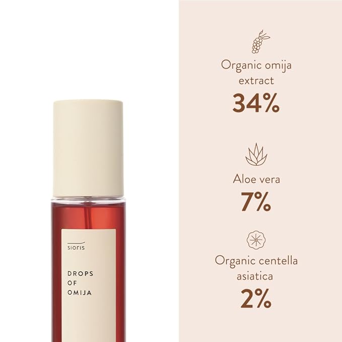 SIORIS Calming Face Mist Spray for Sensitive & Balanced Skin, Organic & Vegan Facial Mists with Omija Extract, 3-in-1 Toner Mist Serum for Calming Care, Oil Balance & Healthy Skin, 1.01 fl oz