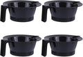 LALAFINA 4Pcs Hair Dye Bowls for Salon Hair Color Mixing Durable Plastic Tint Bowls with Handles Easy to Clean Hairdressing Tools for Professional Stylists