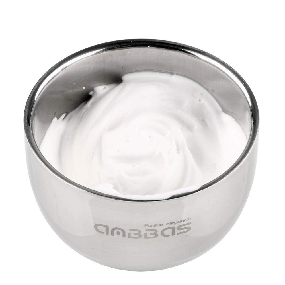 Anbbas Shaving Brush Set for Men 3in1 Vegan Style Synthetic Badger Hair Shaving Brushes, Stainless Steel Shaving Stand + Bowl Perfect for Wet Close Shave