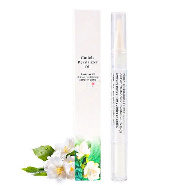 Yimart Set of 4pcs Jasmine Flavor Cuticle Revitalizer Oil Pen with Soft Brush,Nail Nutritional Cuticle Oil Pen For Anti-barb Finger Edge Nail Care Tool