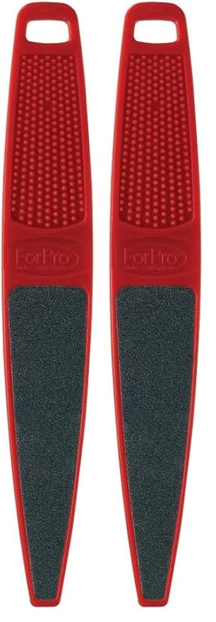 ForPro Red Panda Foot File, 60/100 Grit, Double-Sided Pedicure File for Feet and Heels, 10.5” L (Pack of 2)
