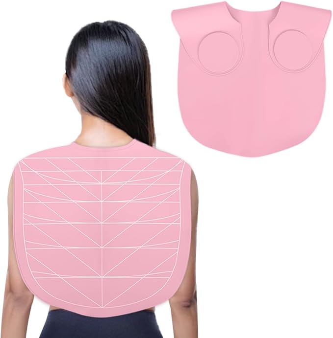 Derkerry Silicone Hair Cutting Guide Collar Waterproof Cutting Mat - Pink