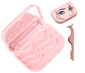 kawosun False Eyelash Case Cosmetic Case Eyelashes Storage Box with Mirror
