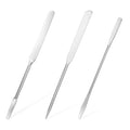 JJUNW 3 pcs Makeup Spatula Foundation Spatula, Stainless Steel Facial Beauty Spatula, Tiny Makeup Palette Mixer Face Cream Applicator Cosmetic Mixing Tool for Even Application Foundation Double Edged