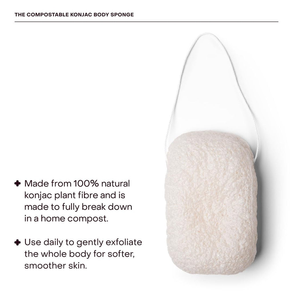 Everist Compostable Konjac Sponge | Reusable Exfoliating Shower Sponge