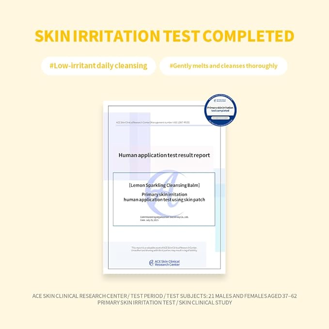 SECRETKEY Lemon Sparkling Cleansing Balm, Lemon Extract with AHA & BHA, Gentle Exfoliating and Hydrating Makeup Remover, Helps Cleanse Pores and Remove Impurities, Korean Skincare (5.07 fl oz / 150ml)