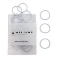 Heliums Small Hair Ties - White - No Damage Mini 1 Inch Reusable 2mm Elastics for Thin Hair and Kids, Neutral Ponytail Holders - 48 Count