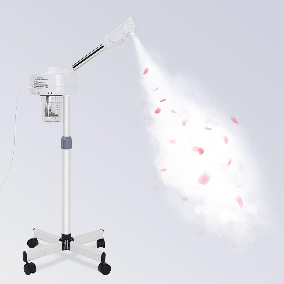 Saicool 2 in 1 Facial Steamer 5X Magnifying Lamp - Hot Ozone Spa Machine, Mist Face Salon Beauty Skin Care Equipment