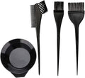 MOONMINI Hair Dye Color Brush and Bowl Set, Color Bowl Brushes Tool Mixing Bowl Kit Tint Comb for Hair Tint Dying Coloring Applicator (Black)