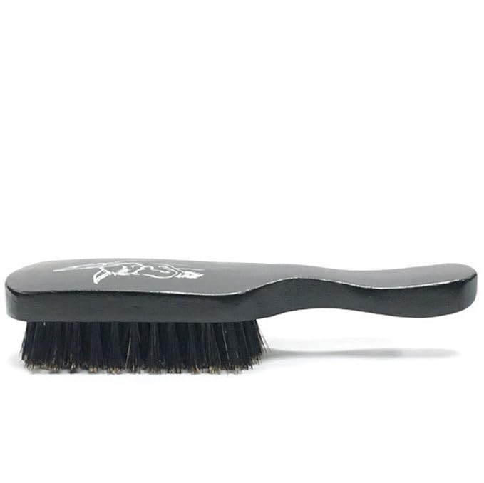 Badass Beard Care 100% Boars Hair Hardwood Frame Black Series Beard Brush For Men with Handle