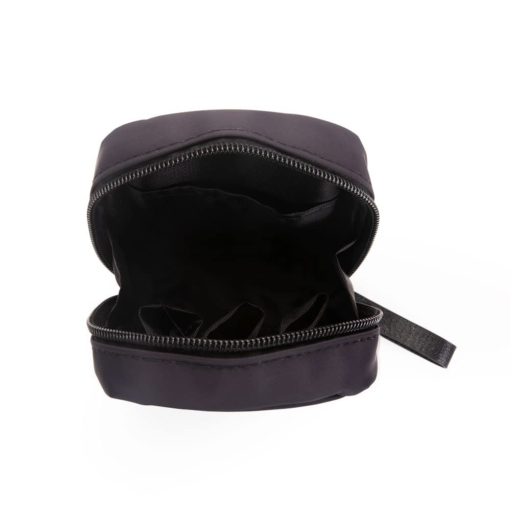Hekyip Mini Cosmetic Bag, Travel Makeup Pouch, Portable Waterproof Cosmetic Pouch for Girls Women, Mini (Mini All Black)