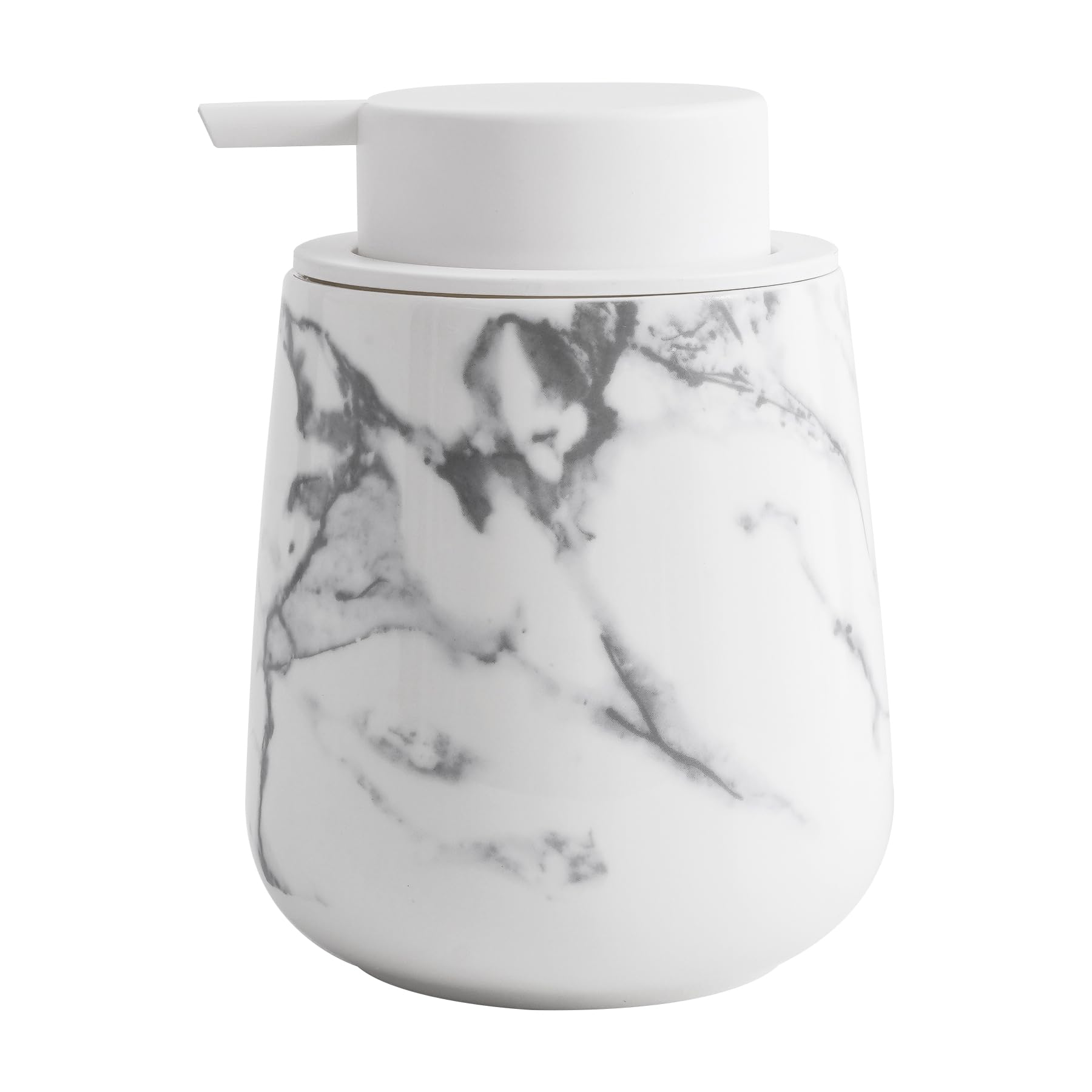 Agyiuns soap Dispenser Ceramic foaming soap Dispenser with Easy-to-Press Pump for Bathroom 12 oz refillable Liquid Hand soap Dispenser for Hand sanitizers, lotions