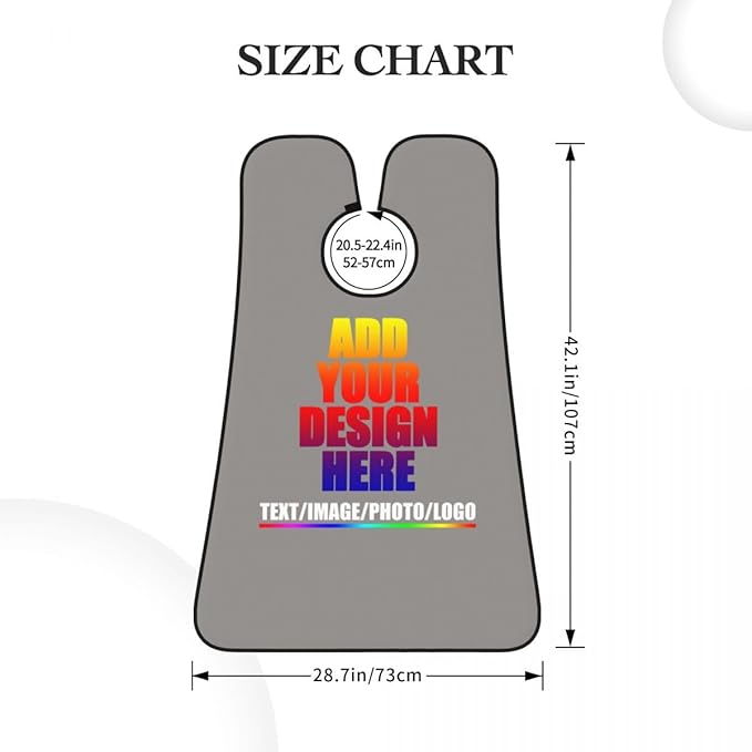 Custom Beard Bibs Apron Personalized Beard Hair Catcher Add Photo Picture Text Waterproof Beard Shave Cape for Shaving Trimming for Birthday Father's Day Gifts Gravel