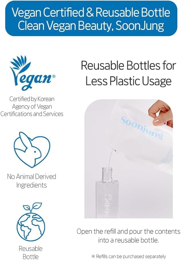 ETUDE SoonJung pH5.5 Relief Toner, Hydrating Toner for Sensitive Skin, Vegan Face Toner, Panthenol, Madecassoside, Moisturizer, Korean Skin Care, Korean Toner, Beauty (6.76 Fl Oz)