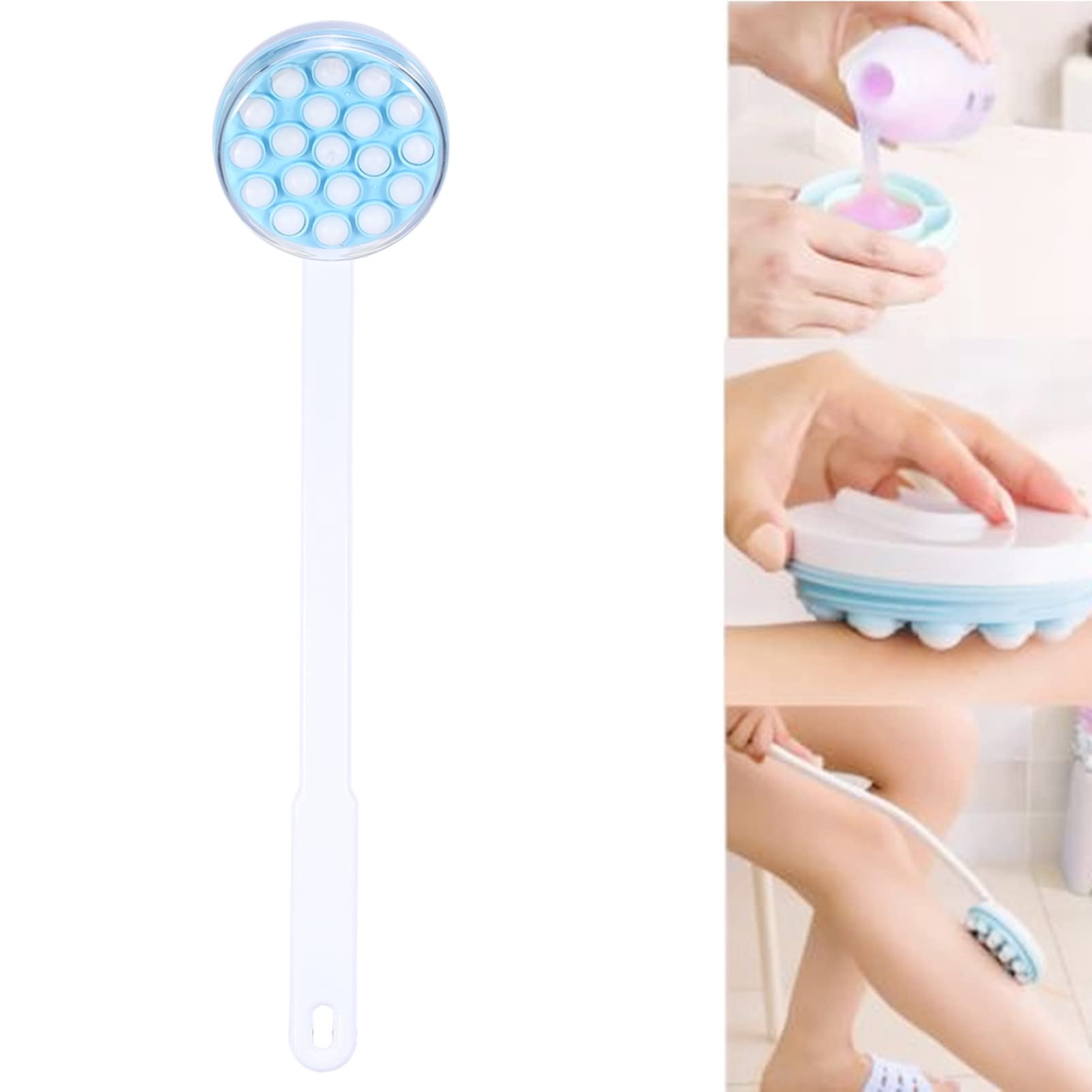 Back Lotion Applicator and Massager, Handheld Self Moisturizer Cream Lotion Applicator, Body Leg Bath Lotion Applicator For Back Brush Massager Massaging Tool