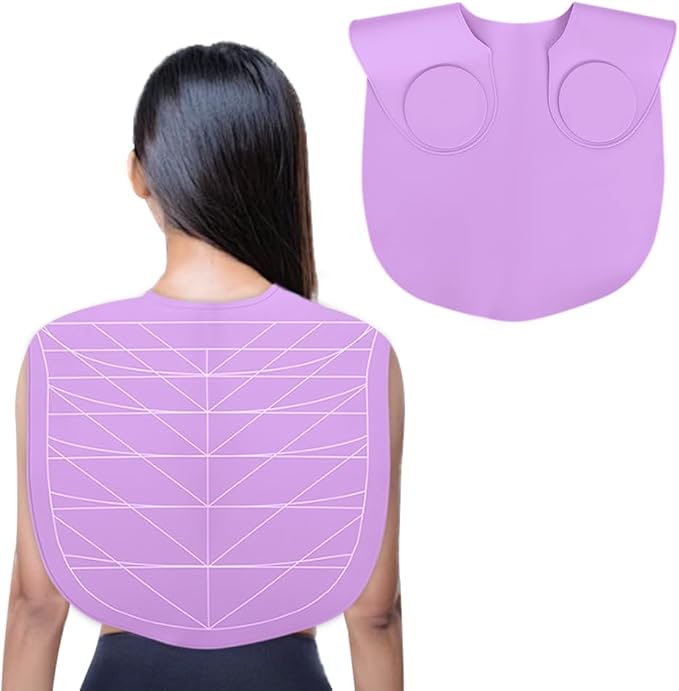 Derkerry Silicone Hair Cutting Guide Collar Waterproof Cutting Mat - Purple