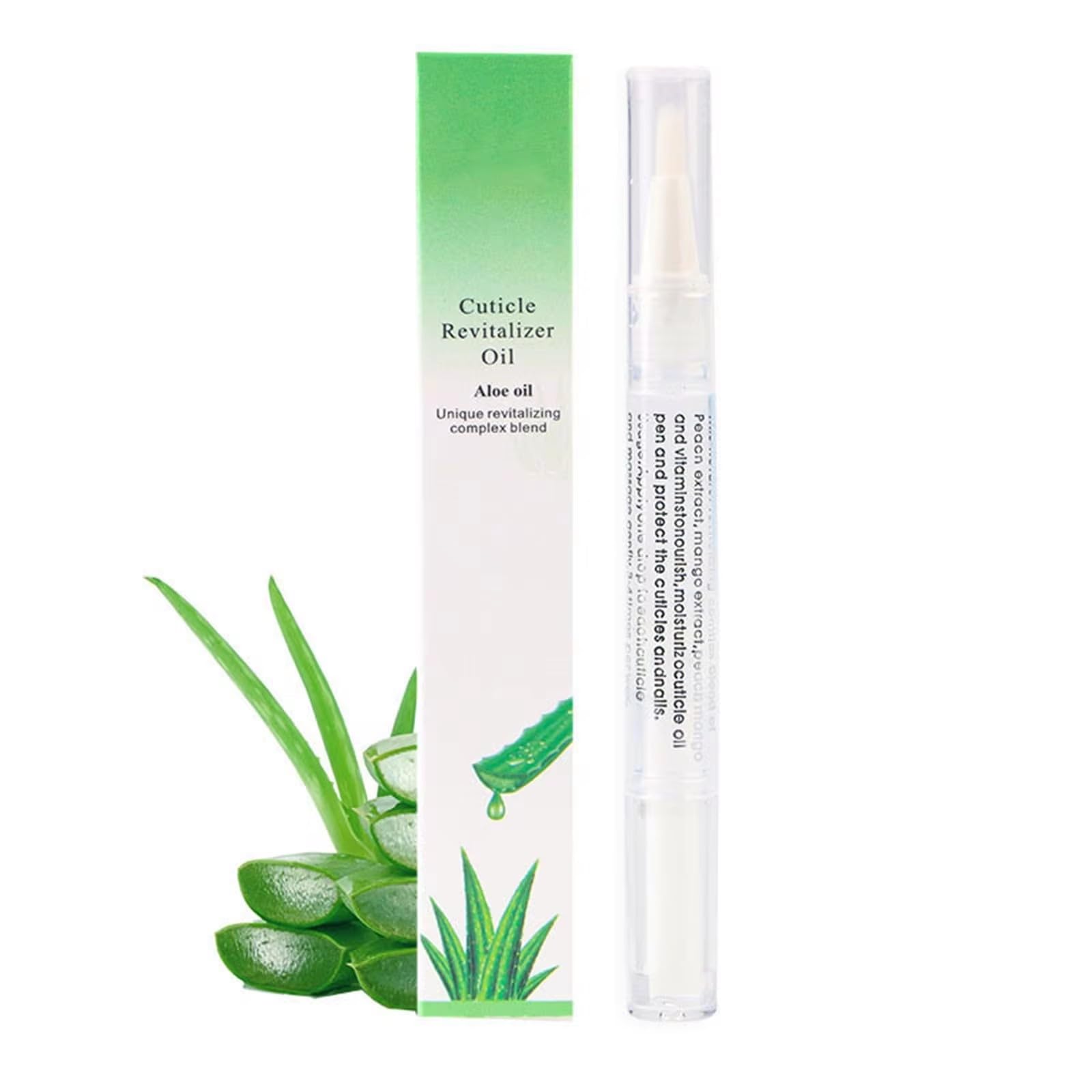 Yimart Set of 4pcs Aloe Flavor Cuticle Revitalizer Oil Pen with Soft Brush,Nail Nutritional Cuticle Oil Pen For Anti-barb Finger Edge Nail Care Tool
