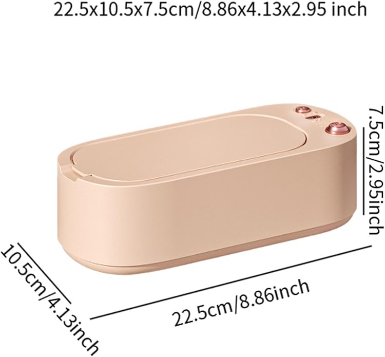 FerneeButy Jewelry Cleaner Glasses Cleaner Tool 600 ml Tank Vibration Cleaning Machine for Necklaces Earrings Eyeglasses Makeup Brushes-
