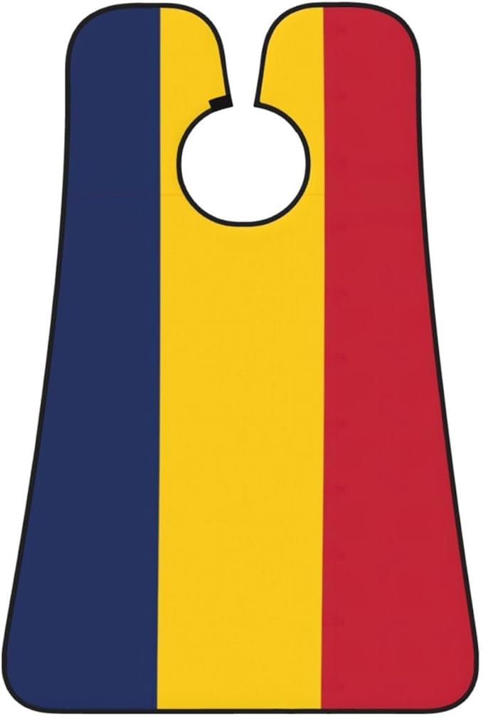 YQxwJL Flag Of Chad Print Beard Bib Shaving Apron, Beard Hair Trimming Cape Gift For Dad
