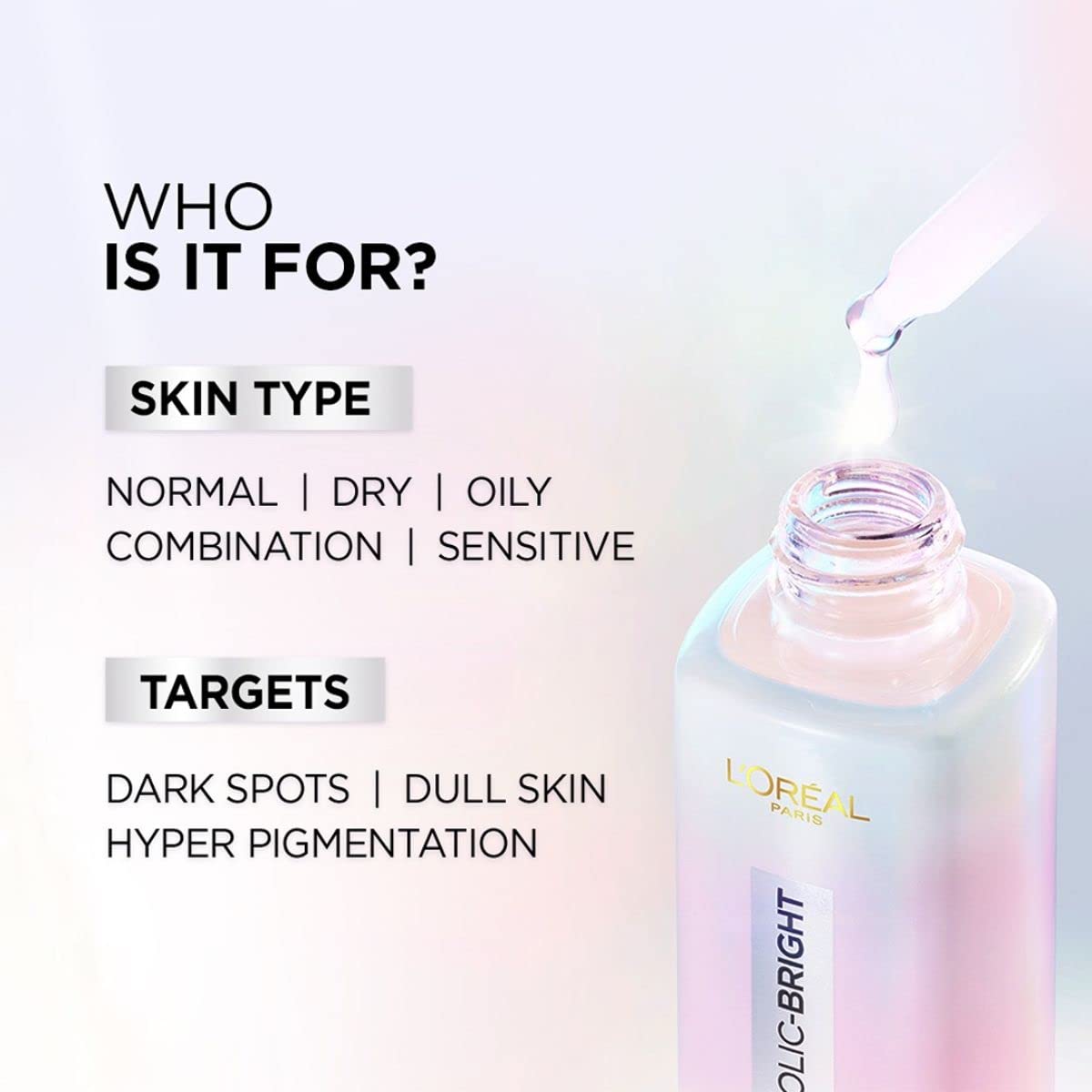 L'Oreal Paris Glycolic Bright Daily Foaming Face Cleanser, 100ml | Glycolic Acid Face Wash for Dull Skin | Daily Glowing Facial Cleanser