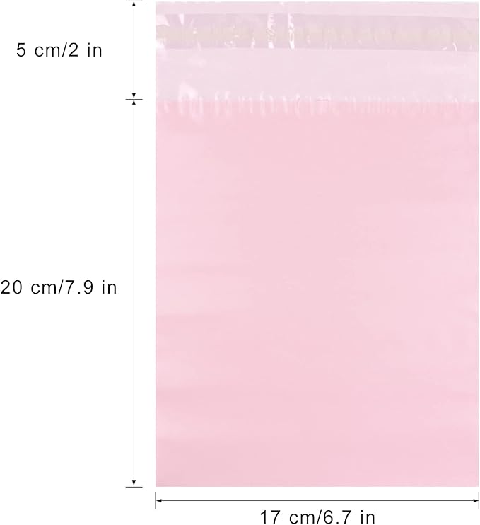 Hipruict Personal Disposal Bags, Set of 100 Sanitary Napkin Disposal Bags, Hide Personal Items, Self Sealing Bag to Seal Smell, Beautiful Light Pink Color, Suitable for Sanitary Napkin (Light Pink)