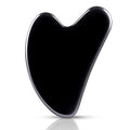 Contrybox Gua Sha Facial Tools, Obsidian Guasha Tool for Face & Eye Gua Sha Stone for Puffiness Reducing & Jawline Sculpting Face Stone Gua Sha Tools for Skin Care Woman GuaSha Stone Tool, Black