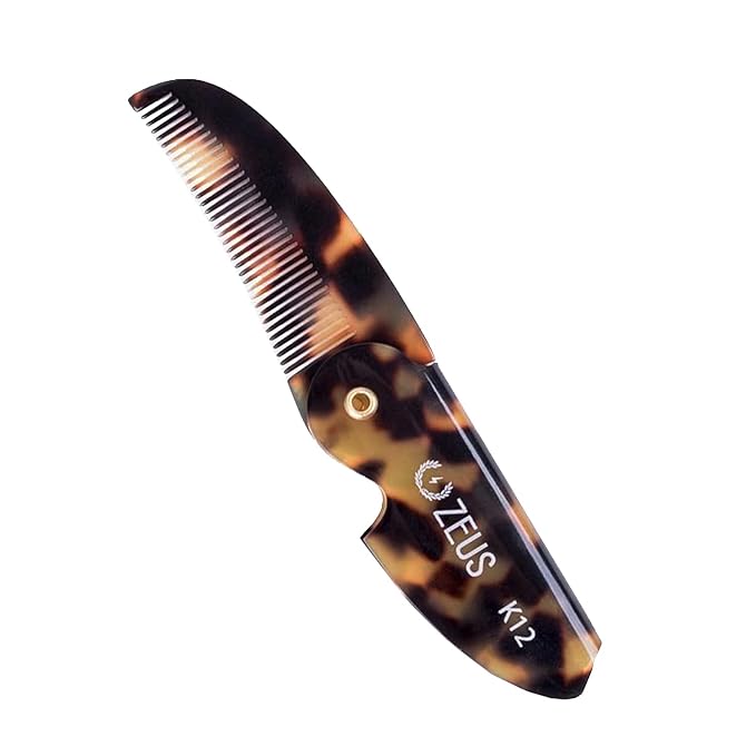 ZEUS Folding Mustache Comb for Men