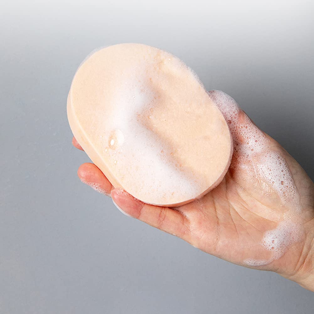 SUKPSY 10 Pcs Facial Cleanning Sponges Oval Makeup Removal Cleanning Pad Powder Puff for Face Cleansing,Makeup Removal and Exfoliating